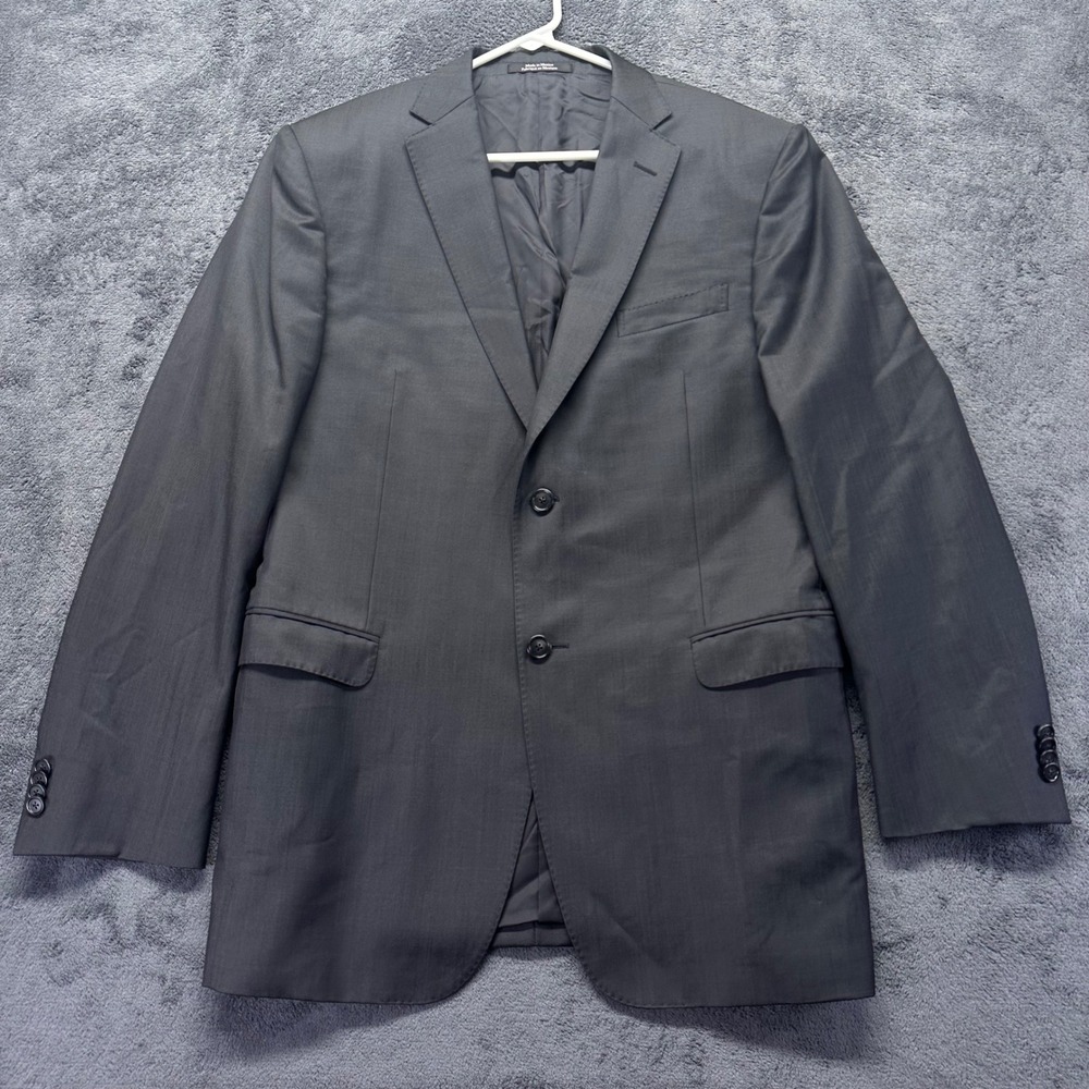 Z Zegna Mens Wool Mohair Suit Jacket US 42R Gray Blazer IT 7-52R